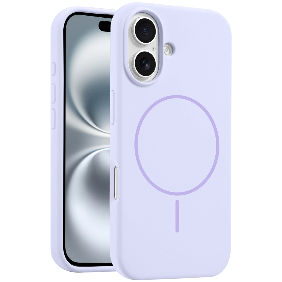 (Purple) For Iphone 16 Case Compatible With Magsafe Soft Silicone Shockproof Phone Cover Purple 6914285946684