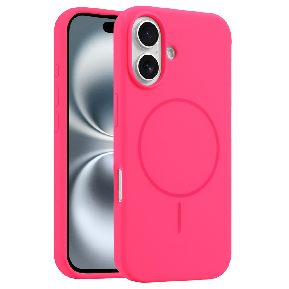(Rose) For Iphone 16 Plus Case Compatible With Magsafe Liquid Silicone Anti-Drop Phone Cover 6914282501121