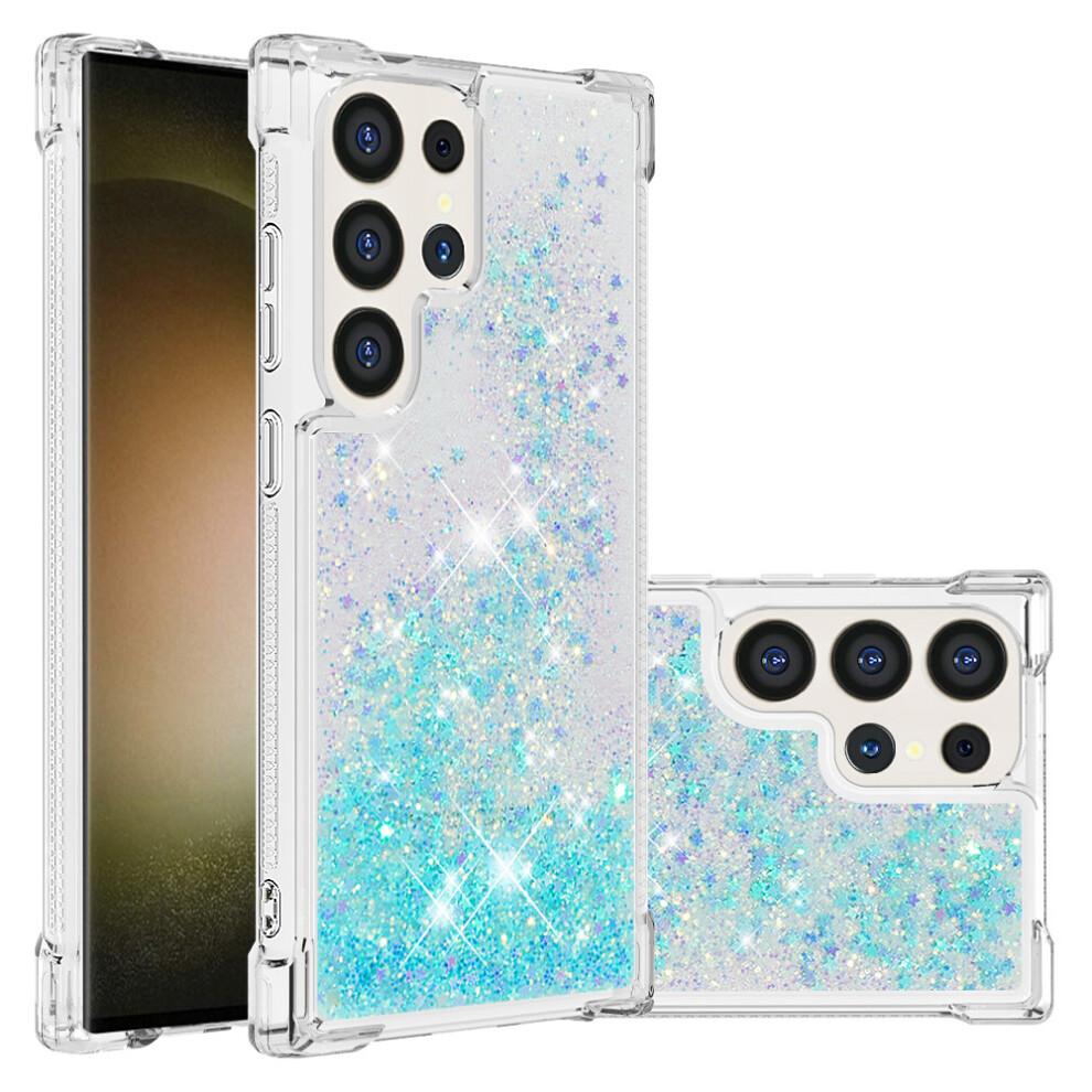 ( Pentagram) For Samsung Galaxy S25 Ultra Tpu Case Glitter Quicksand Shockproof Phone Back Cover Blue 6914286892782