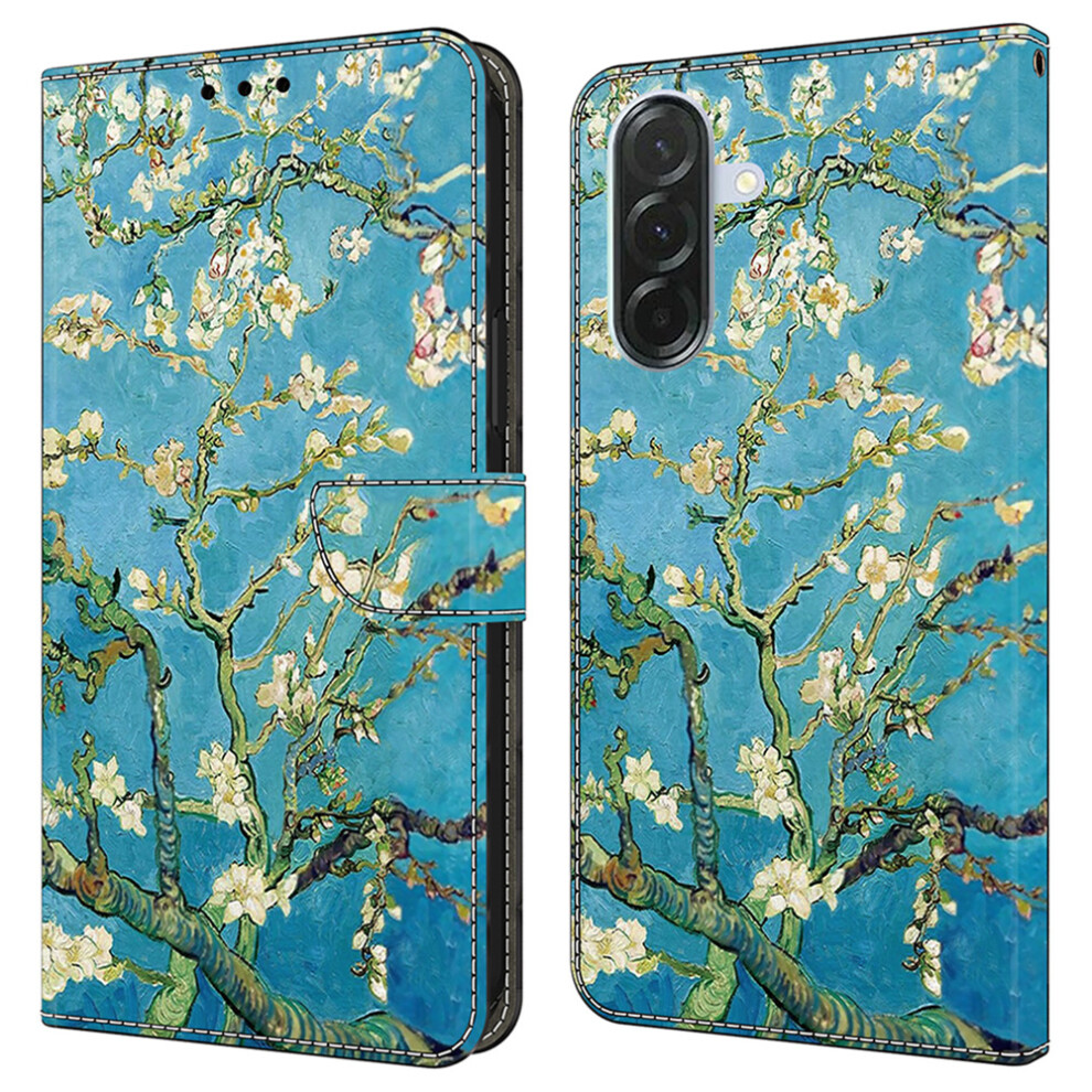 (Apricot Blossom) For Samsung Galaxy A26 5G Leather Case Pattern Printing Wallet Stand Flip Phone Cover 6914280286136