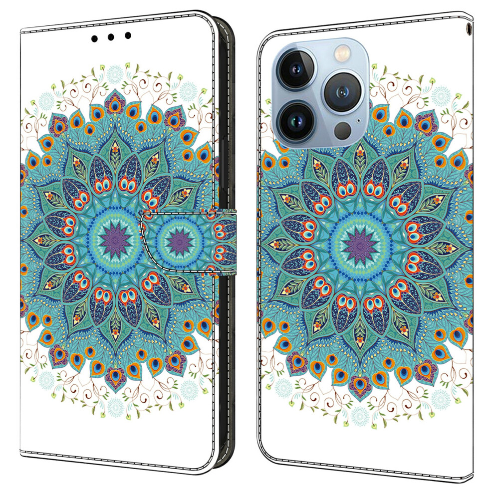 (Peacock) For Iphone 16 Pro Max Case Pattern Printing Anti-Drop Leather Flip Wallet Phone Cover 6914286078797