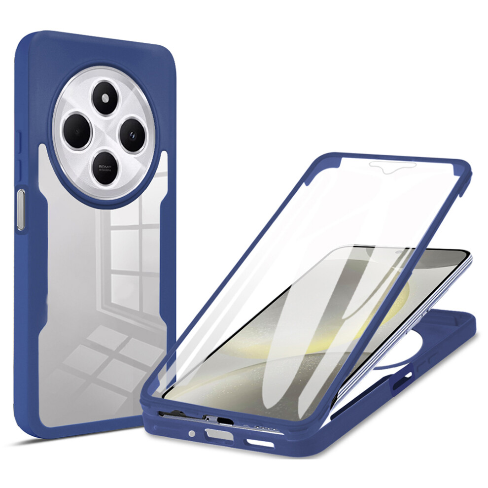 (Blue) Phone Case For Xiaomi Redmi 14C 4G 14R 5G A4 5G Poco C75 4G Acrylic + Tpu Clear Cover With Pet Screen Film Blue 6914280383620