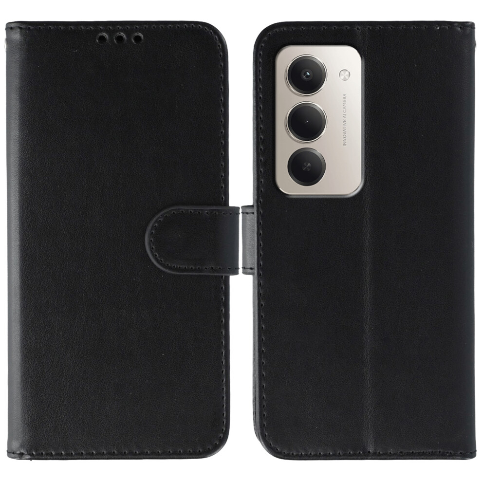 (Black) For Xiaomi Redmi 15 5G (Global) (169Mm) Poco M7 4G (169Mm) Case Pu Leather Flip Wallet Phone Cover With Strap Black 6914287558946