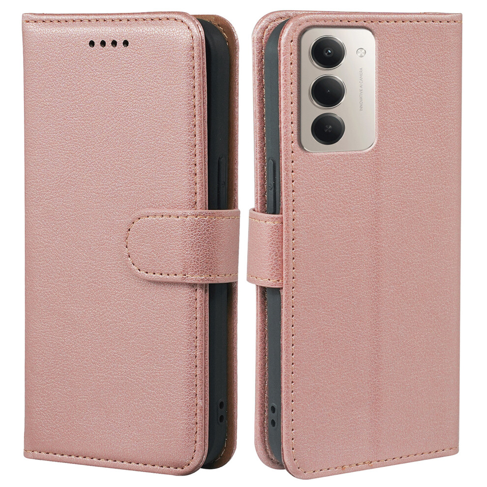 (Rose ) For Xiaomi Redmi 15 5G (Global) (169Mm) Case Rfid Blocking Wallet Litchi Texture Leather Phone Cover Magnetic Clasp Gold 6914283417216