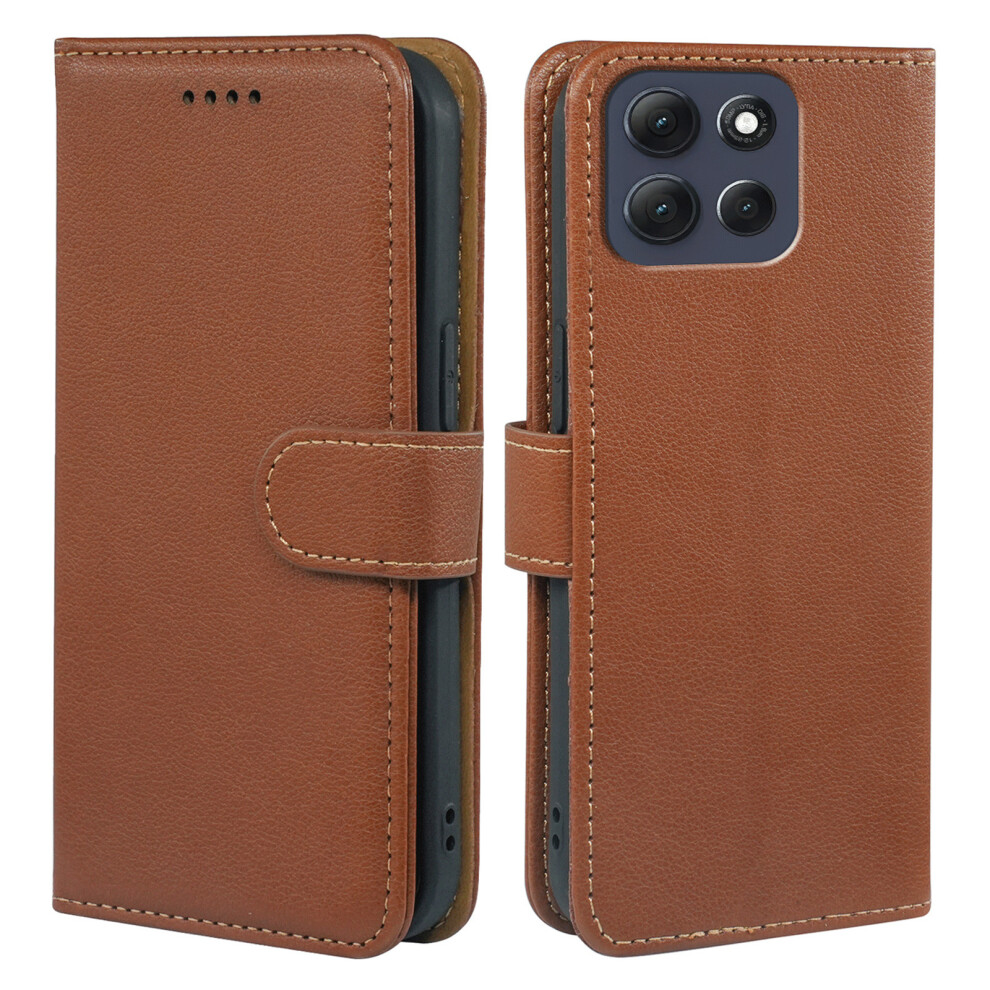 (Brown) For Motorola Moto G86 5G Case Rfid Blocking Wallet Litchi Texture Leather Phone Cover Magnetic Clasp Brown 6914287700642