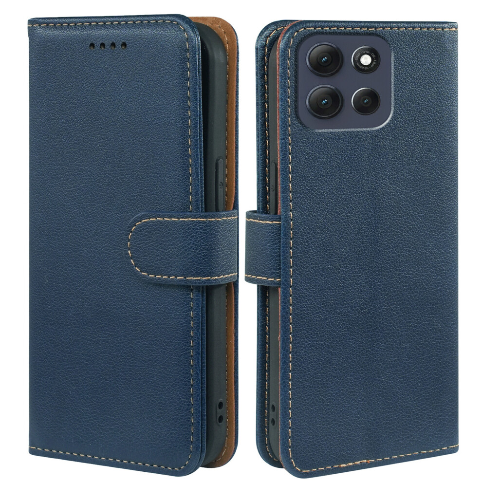 (Blue) For Motorola Moto G86 5G Case Rfid Blocking Wallet Litchi Texture Leather Phone Cover Magnetic Clasp Blue 6914285748790