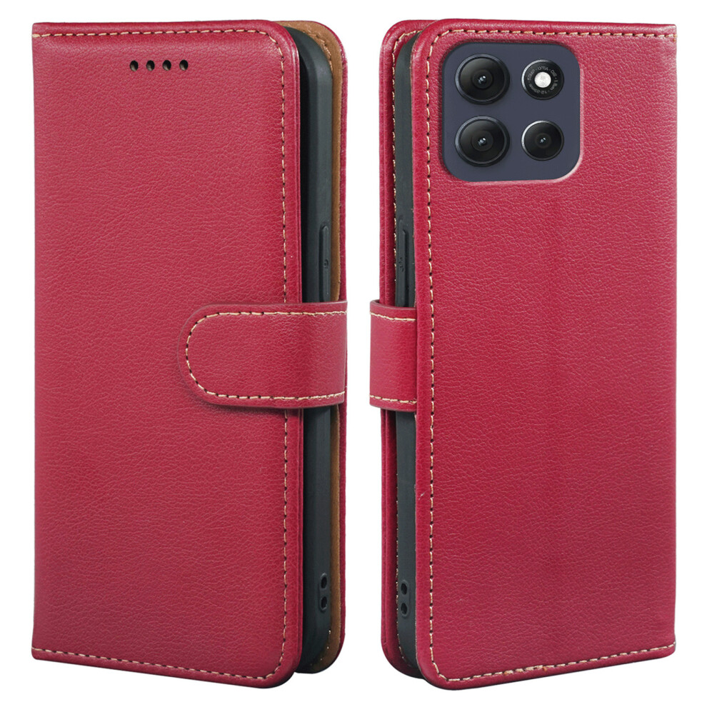 (Red) For Motorola Moto G86 5G Case Rfid Blocking Wallet Litchi Texture Leather Phone Cover Magnetic Clasp Red 6914289336849