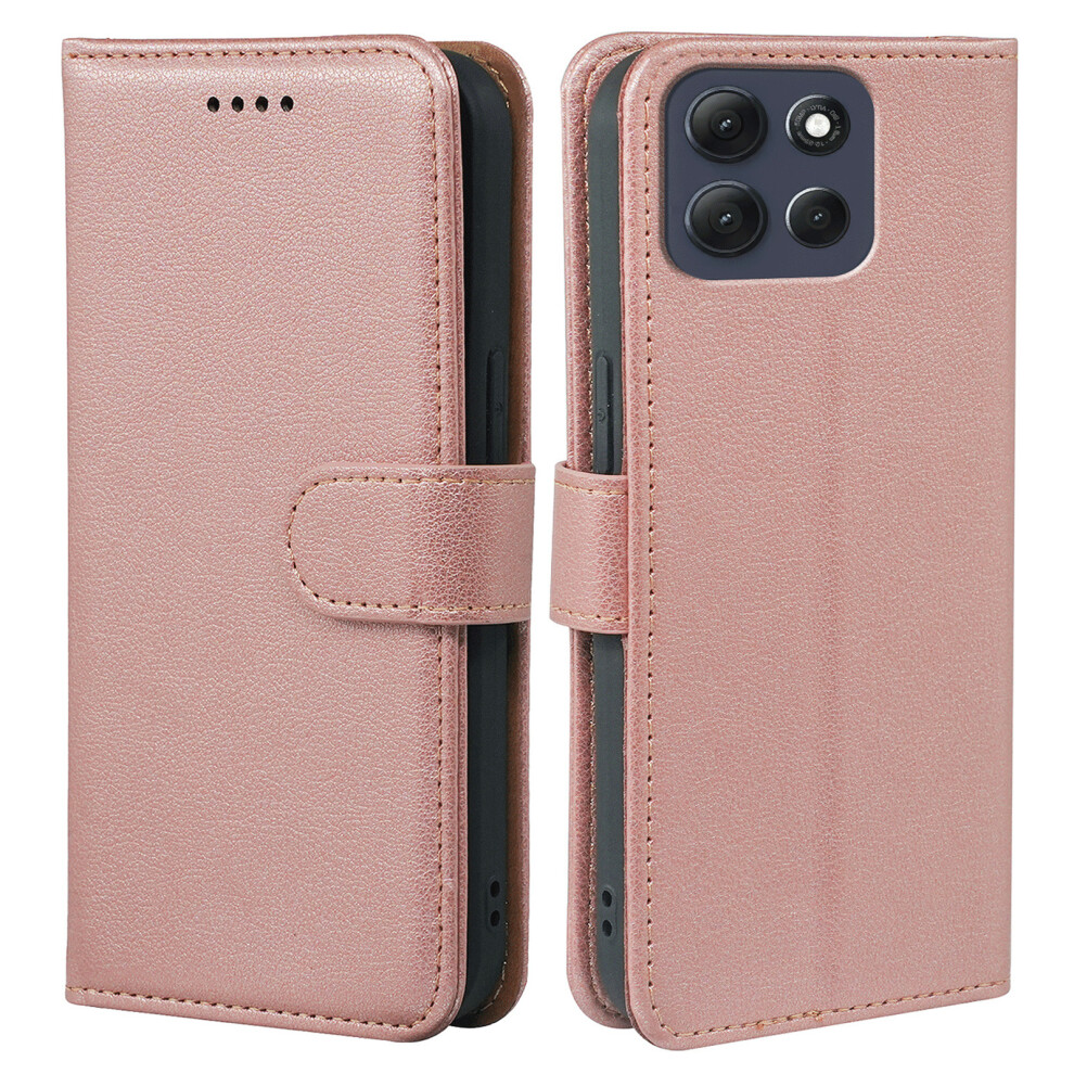 (Rose ) For Motorola Moto G86 5G Case Rfid Blocking Wallet Litchi Texture Leather Phone Cover Magnetic Clasp Gold 6914282096191