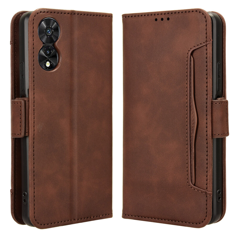 (Brown) For Tcl 505 T509k T5094 Phone Case Multiple Card Slots Wallet Leather Cover Brown 6914289467369