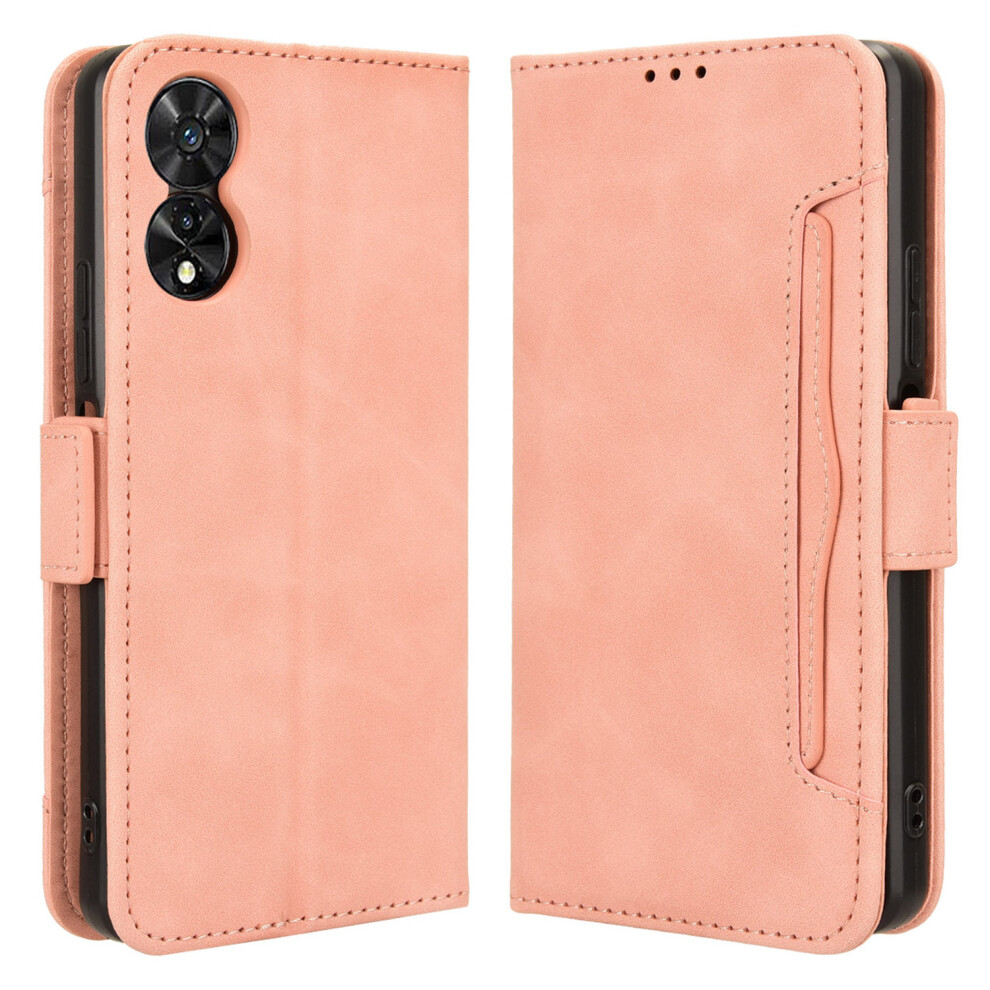 (Pink) For Tcl 505 T509k T5094 Phone Case Multiple Card Slots Wallet Leather Cover Pink 6914286629142