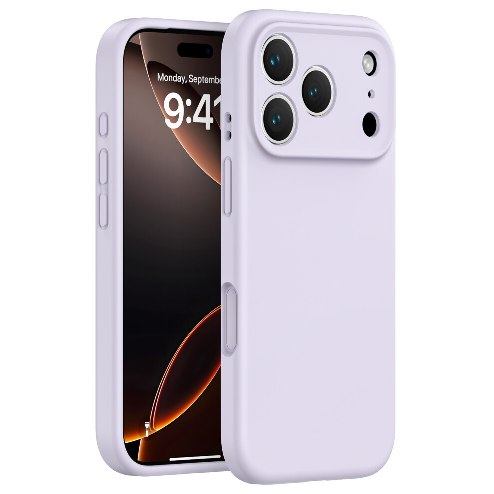 (Purple) For Iphone 17 Pro Max Case Precision Fit Pc + Liquid Silicone Protective Phone Cover With Microfiber Lining Purple 6914281845103
