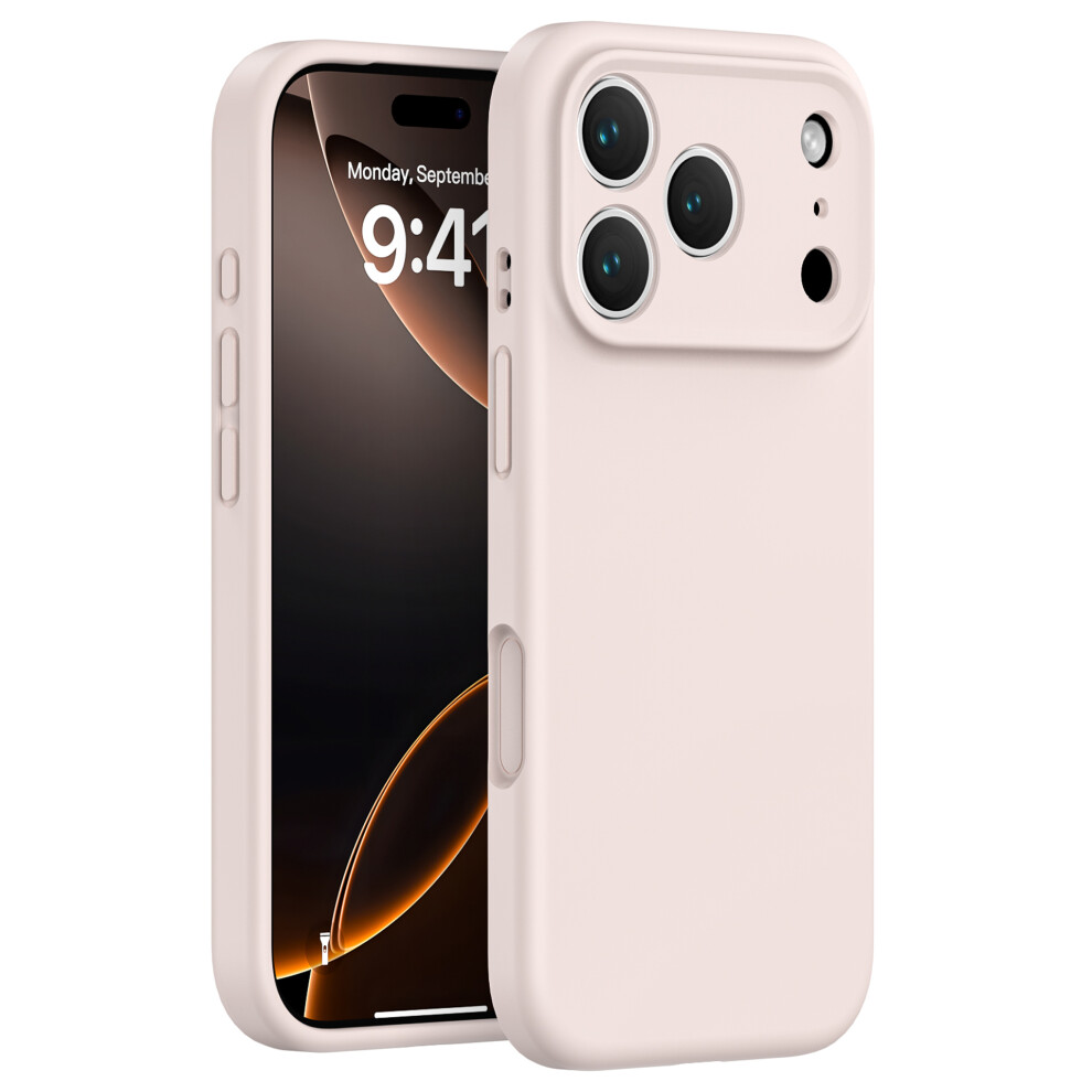 (Grey Pink) For Iphone 17 Pro Max Case Precision Fit Pc + Liquid Silicone Protective Phone Cover With Microfiber Lining Pink,Grey 6914283229666