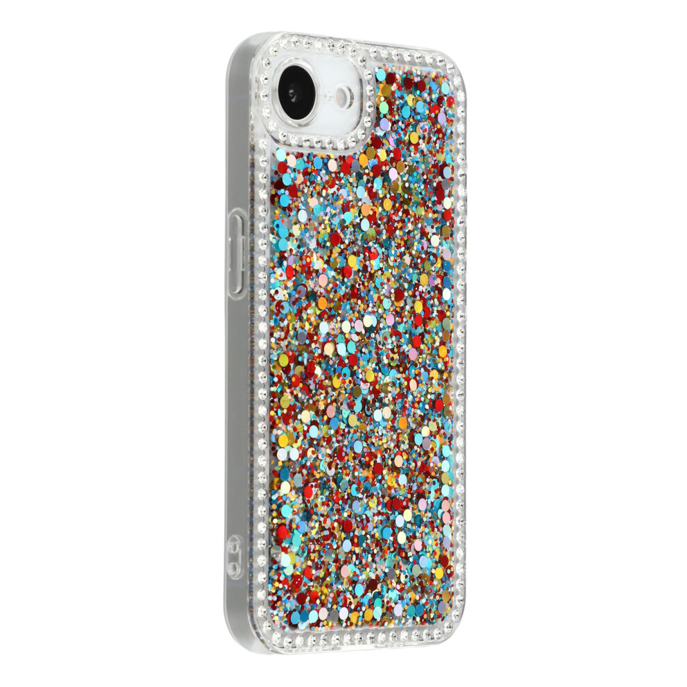 (Colorful) For Iphone 16E Case Rhinestone Edge Glitter Epoxy Tpu Phone Cover 6914280468860