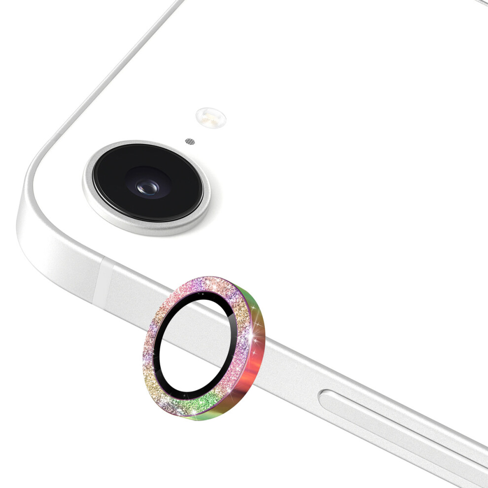 (Colorful) For Iphone 16E Camera Lens Protector Enkay Hat-Prince Glitter Decor Tempered Glass Lens Film Light 6914282007852