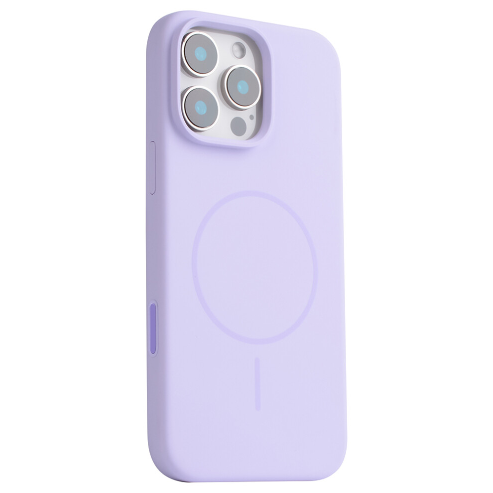 (Purple) For Iphone 16 Pro Case Compatible With Magsafe Liquid Silicone Phone Back Cover With Camera Button Purple 6914288811675