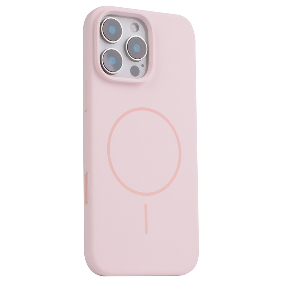 (Pink) For Iphone 16 Pro Case Compatible With Magsafe Liquid Silicone Phone Back Cover With Camera Button Pink 6914284917722