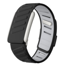 (Black Light Grey) For WHOOP 5.0 Replacement Strap Dual Color Design Silicone Watch Band