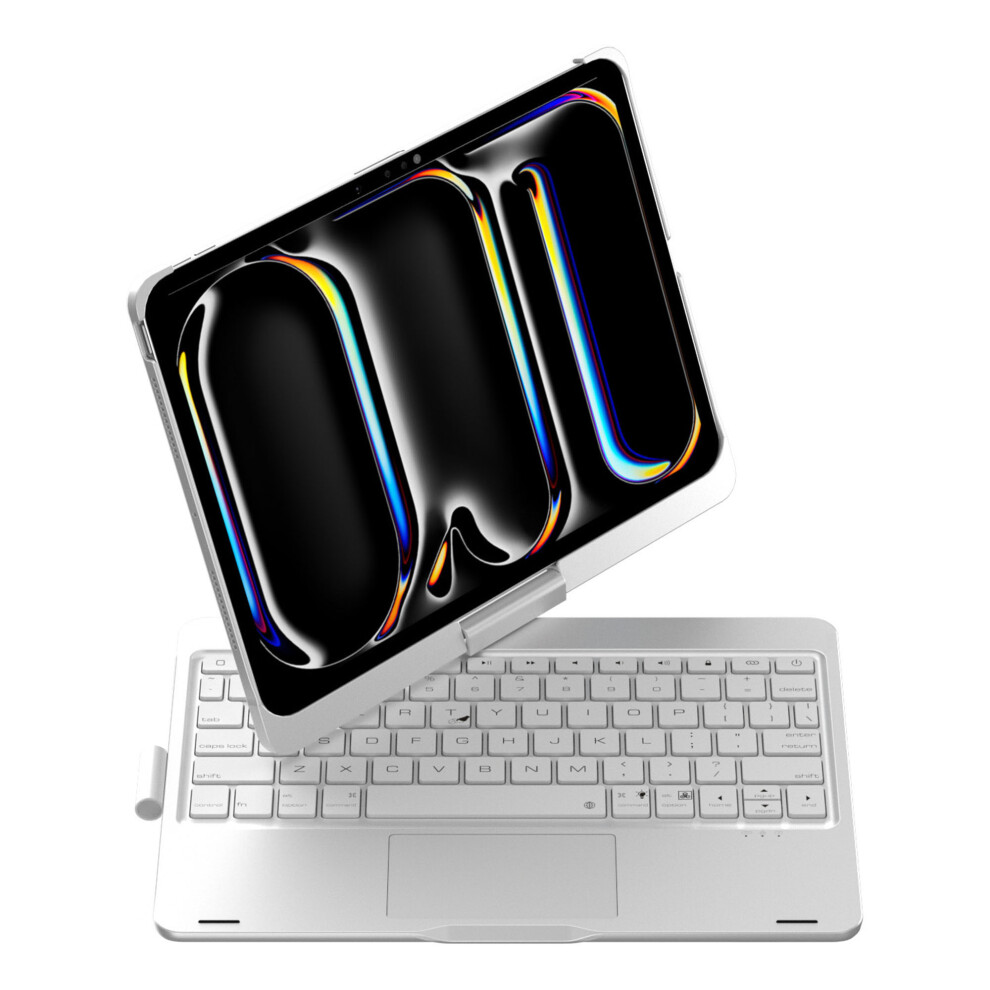 (Silver) For Ipad (2025) 10.9 (2022) Trackpad Backlight Keyboard With Tablet Case Silver 6914280691206