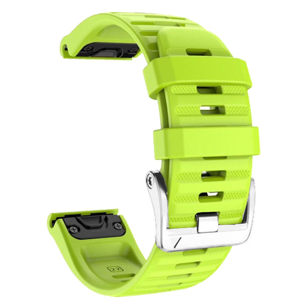 (Green) Watch Band For Garmin Forerunner 965 955 945 935 Soft Silicone Strap Bracelet With Silver Buckle Green,Silver 6914283833962