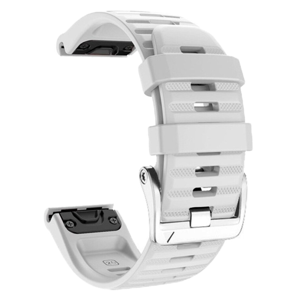 (White) Watch Band For Garmin Forerunner 965 955 945 935 Soft Silicone Strap Bracelet With Silver Buckle White,Silver 6914284928490