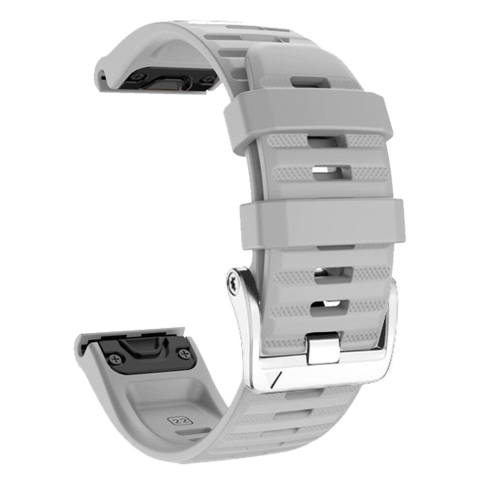 (Grey) Watch Band For Garmin Forerunner 965 955 945 935 Soft Silicone Strap Bracelet With Silver Buckle Silver,Grey 6914288294065
