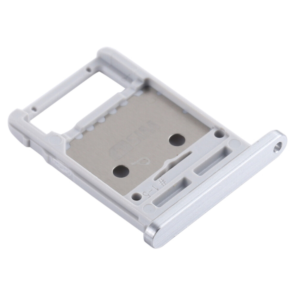 (Silver) For Samsung Galaxy Tab S7 T870 T875 T876 Oem Sim Card + Sd Card Tray Holder Replacement Part (Without Logo) Silver 6914283289523
