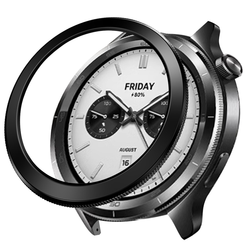 (Black) For Xiaomi Watch S4 S3 Pc Watch Bezel Slim Design Smartwatch Ring Frame Black 6914283768707