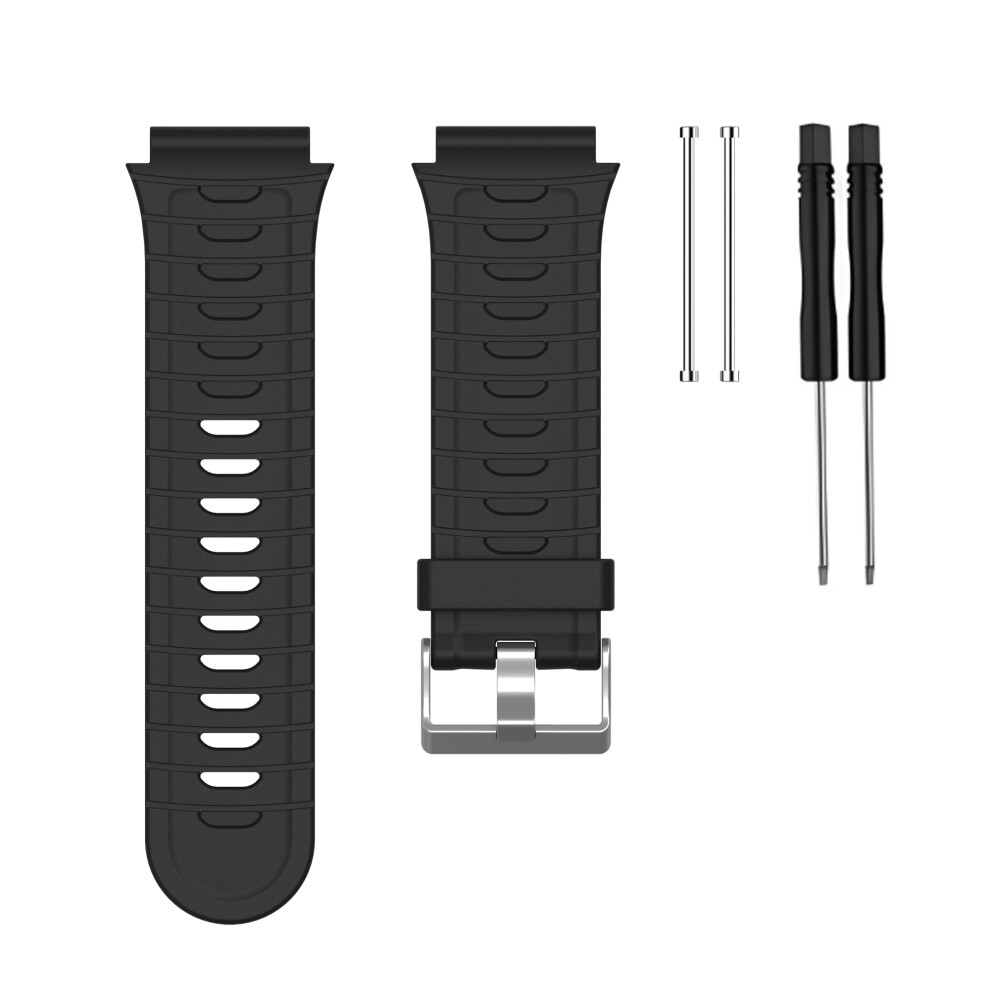 (Black) For Garmin Forerunner 920Xt Watch Strap Silicone Band With Spring Bar And Screwdriver Black 6914282100263