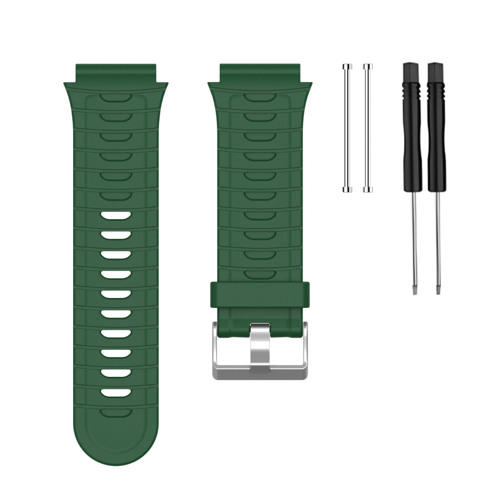 (Army ) For Garmin Forerunner 920Xt Watch Strap Silicone Band With Spring Bar And Screwdriver Green 6914284608521
