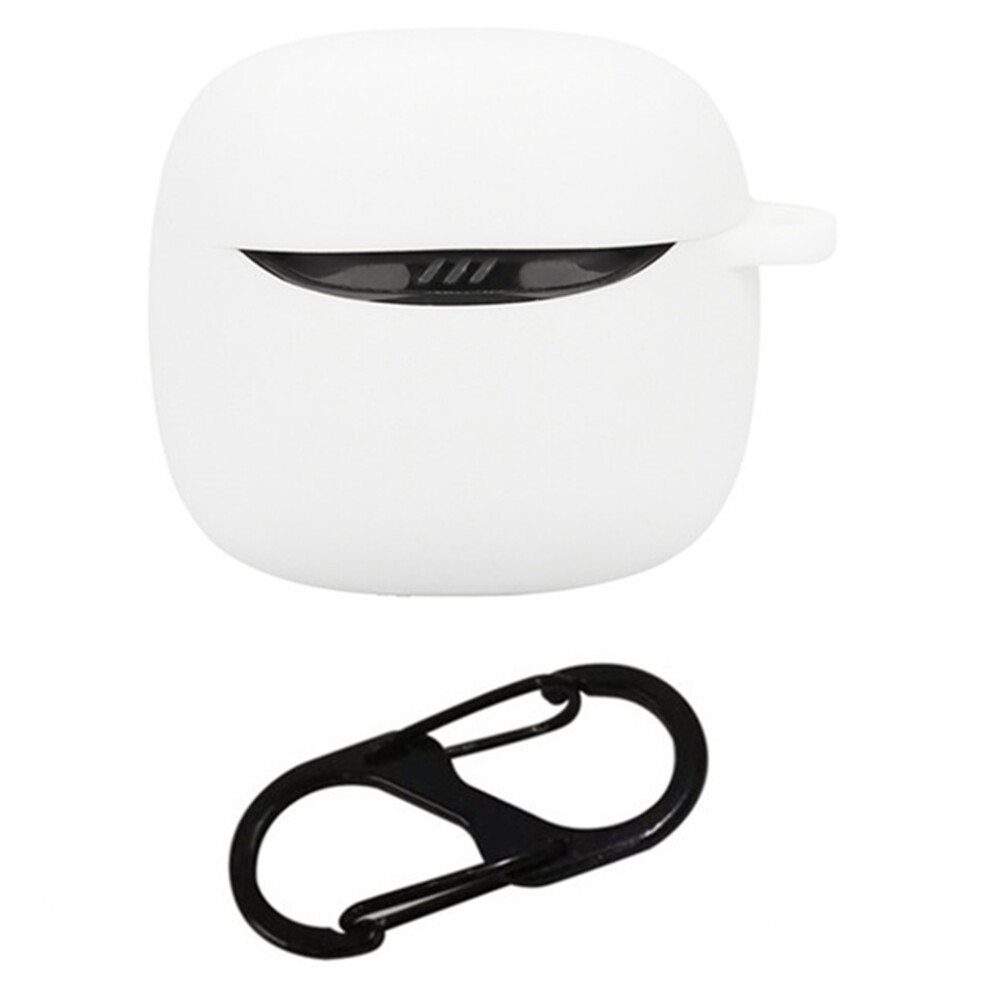 (White) For Jbl Tune Flex 2 Bluetooth-Compatible Earphone Case Silicone Protective Cover With Hanging Buckle White 6914283408061