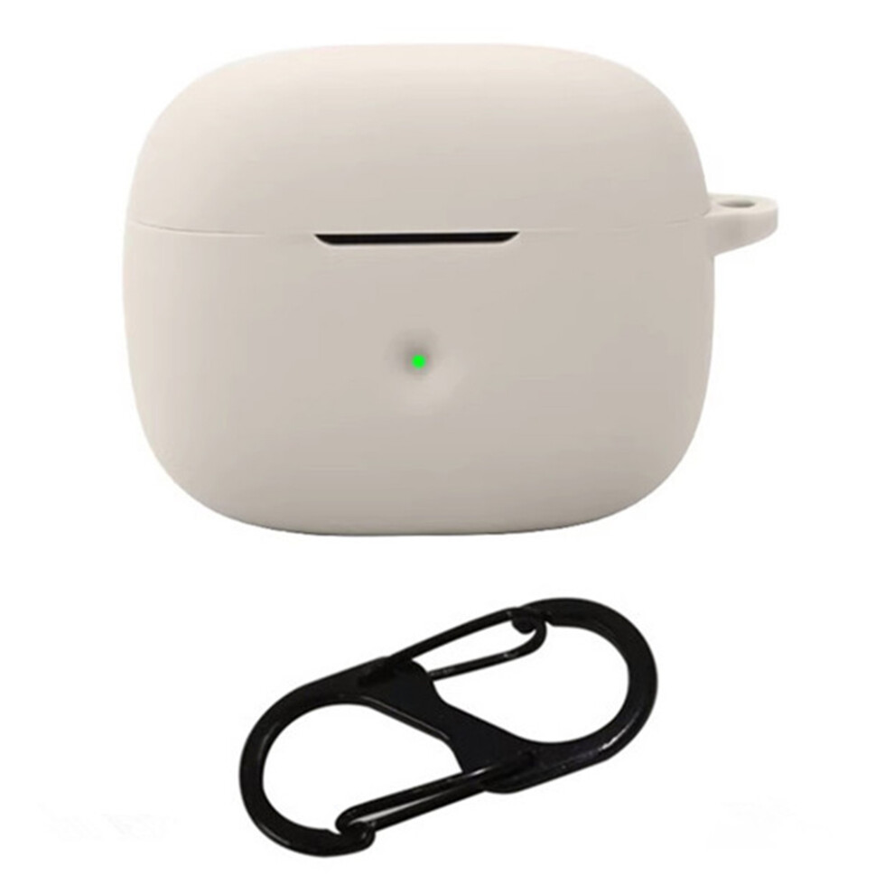 (White) For Bowers & Wilkins Pi8 Silicone Case With Anti Lost Buckle Bluetooth-Compatible Earphones Protective Cover White 6914283441082