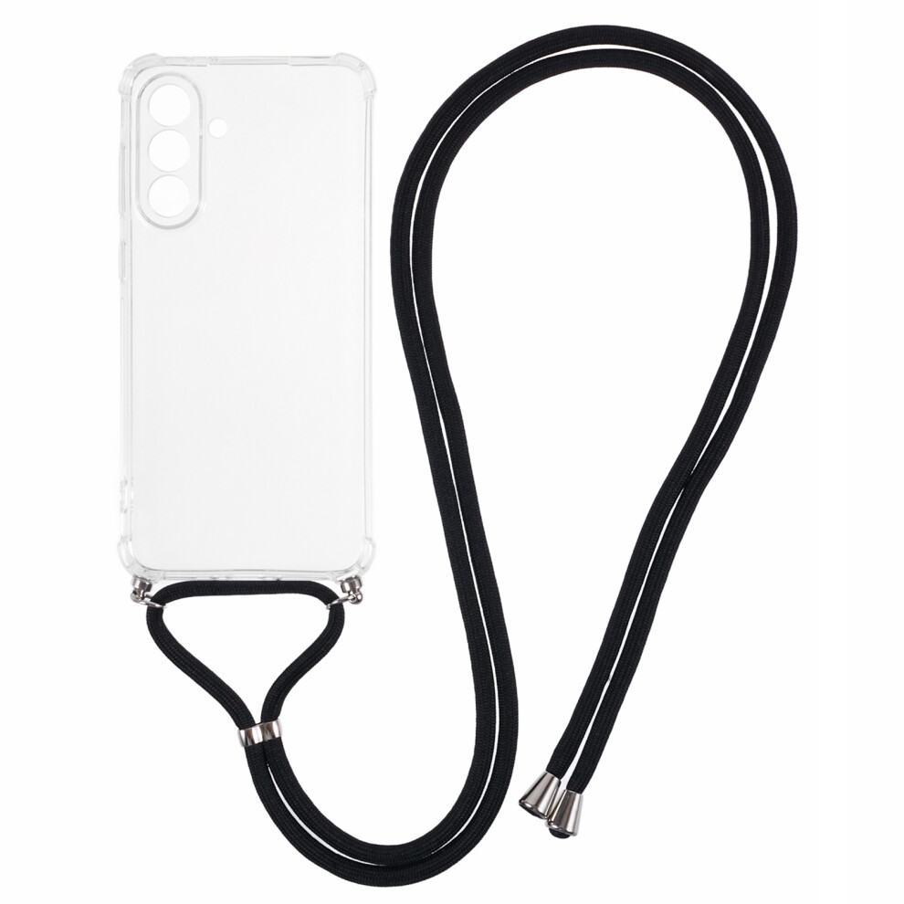 For Samsung Galaxy A36 5G Case Reinforced Corner Tpu Clear Phone Cover With Lanyard 6914281095584