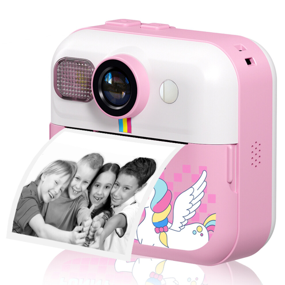 (Pink) CP02 2.4-inch Screen Kids HD Digital Camera Mini Thermal Photo Printer-image-OPC-PKBCV7P-NEW