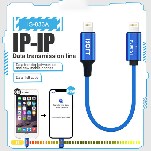 ISOFT IS-003A Data Transmission Cord Lightning to Lightning Easy Copy Data Cable for iPhone 2