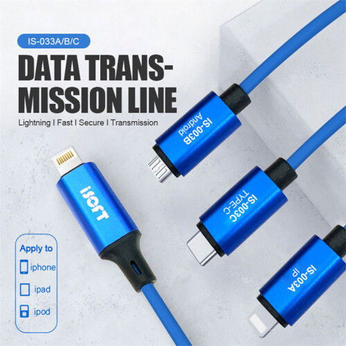 ISOFT IS-003A Data Transmission Cord Lightning to Lightning Easy Copy Data Cable for iPhone 1