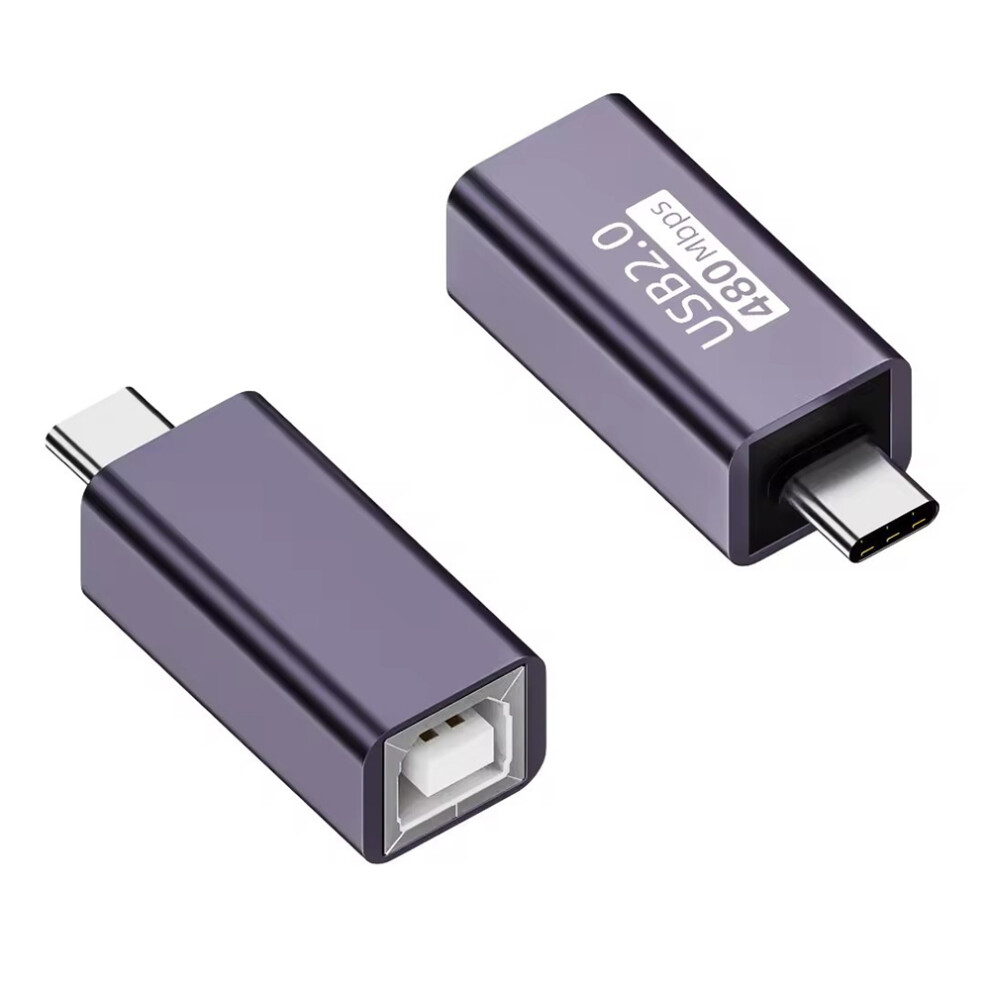 Usb-B Female To Usb-C Male Converter Adapter 480Mbps Data Transfer Connector For Electric Piano Printer 6914288066570