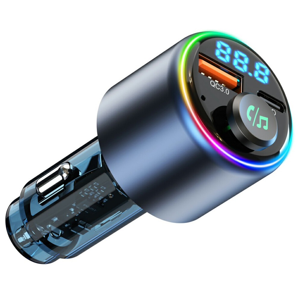 Bc89 Car Charger 48W Fast Charging Adapter Bluetooth-Compatible Mp3 Player Fm Transmitter With Ambient Light 6914284693749