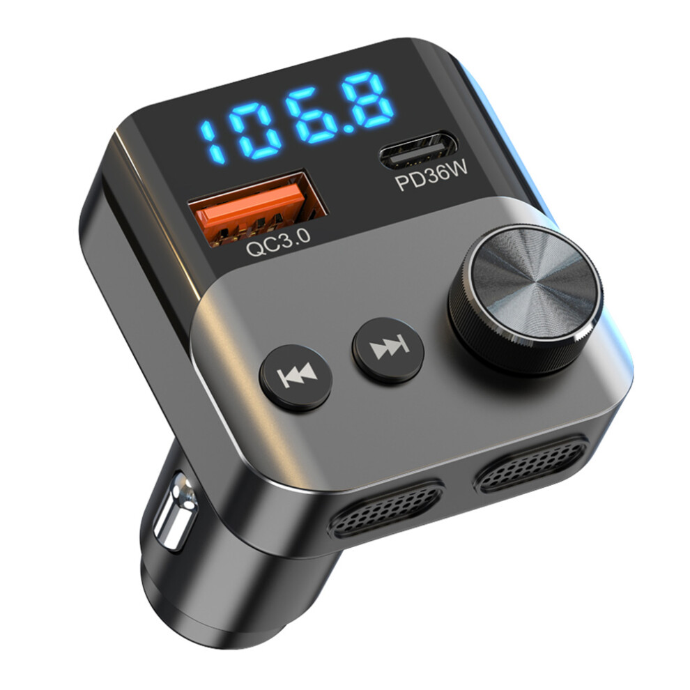 Bc98 Fm Transmitter Bluetooth-Compatible 5.3 Hands-Free Call Car Mp3 Player Pd 36W Fast Charging Qc3.0 Charger 6914284026516