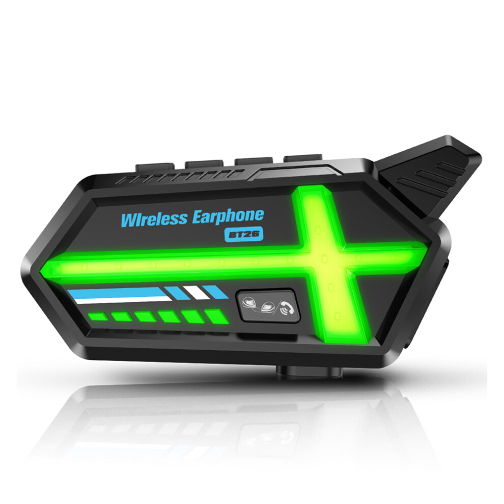Bt26 500M Intercom Motorcycle Helmet Bluetooth-Compatible Headset Waterproof Noise Cancelling Earphone 6914280430492