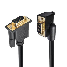 DB-007-LE-1.0M 3COAX+6C 90 Degree Left Angled VGA RGB Male to Straight Male Extension Cable