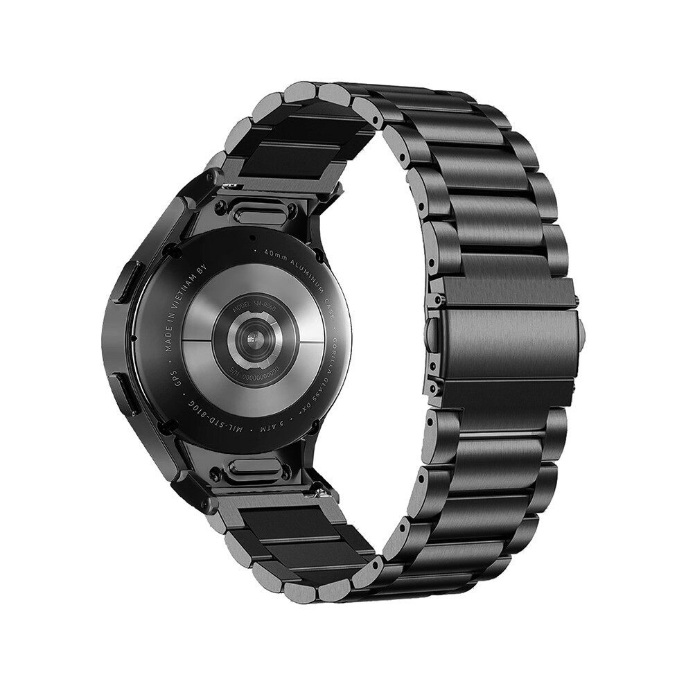For Samsung Galaxy Watch6 40Mm 44Mm Watch6 Classic 43Mm 47Mm Metal Watch Band Quick Release Smart Watch Strap, Black 6914288129190