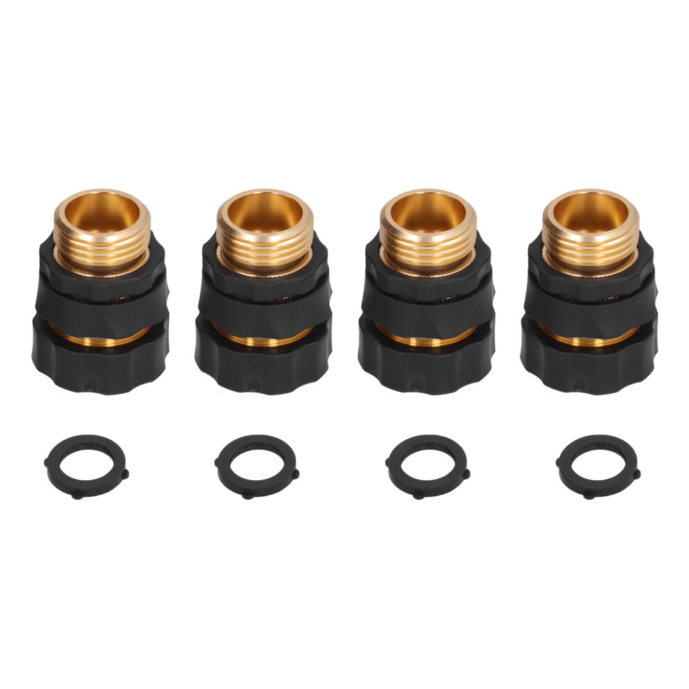 4Pcs Garden Hose Quick Connector Brass High