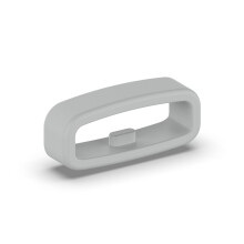 (Grey) Watch Band Strap Loop Universal 20mm Retainer Fastener Ring Silicone Watch Holder
