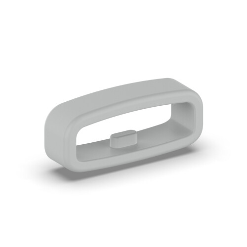(Grey) Watch Band Strap Loop Universal 20mm Retainer Fastener Ring Silicone Watch Holder