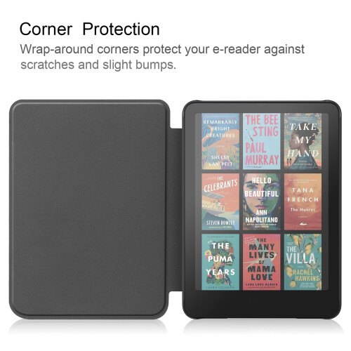 (Purple) For Amazon Kindle Paperwhite (2024) Kindle Colorsoft Case PC + PU E-Reader Cover Support Auto Wake Sleep 1