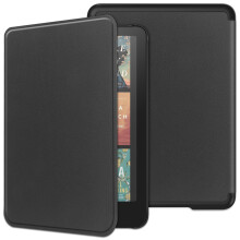 (Black) For Amazon Kindle Paperwhite (2024) Kindle Colorsoft Case PC + PU E-Reader Cover Support Auto Wake Sleep