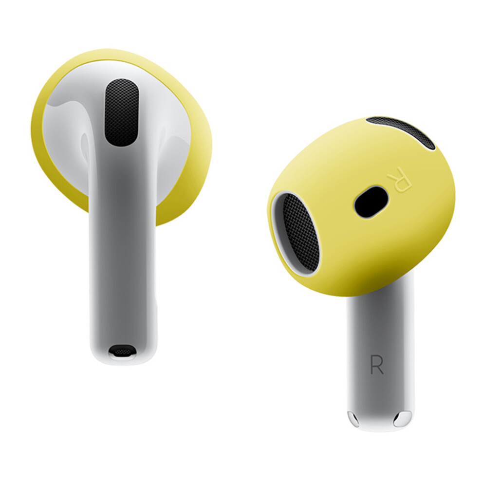 (Yellow) For Airpods 4 Earbuds Anti-Slip Silicone Cover Bluetooth-Compatible Earphones Earmuffs Ear Tips Yellow 6914280376424