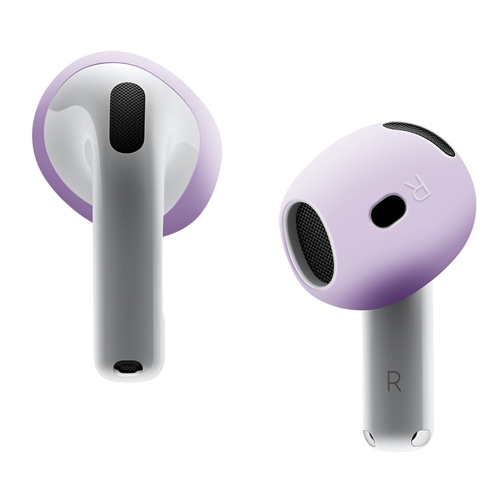 ( Purple) For Airpods 4 Earbuds Anti-Slip Silicone Cover Bluetooth-Compatible Earphones Earmuffs Ear Tips Lavender/Purple 6914288424578