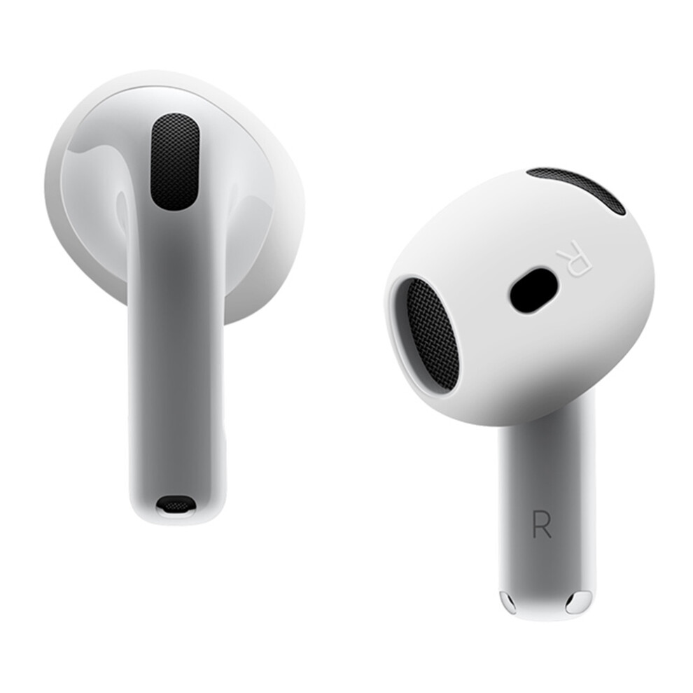 (White) For AirPods 4 Earbuds Anti-Slip Silicone Cover Bluetooth-compatible Earphones Earmuffs Ear Tips