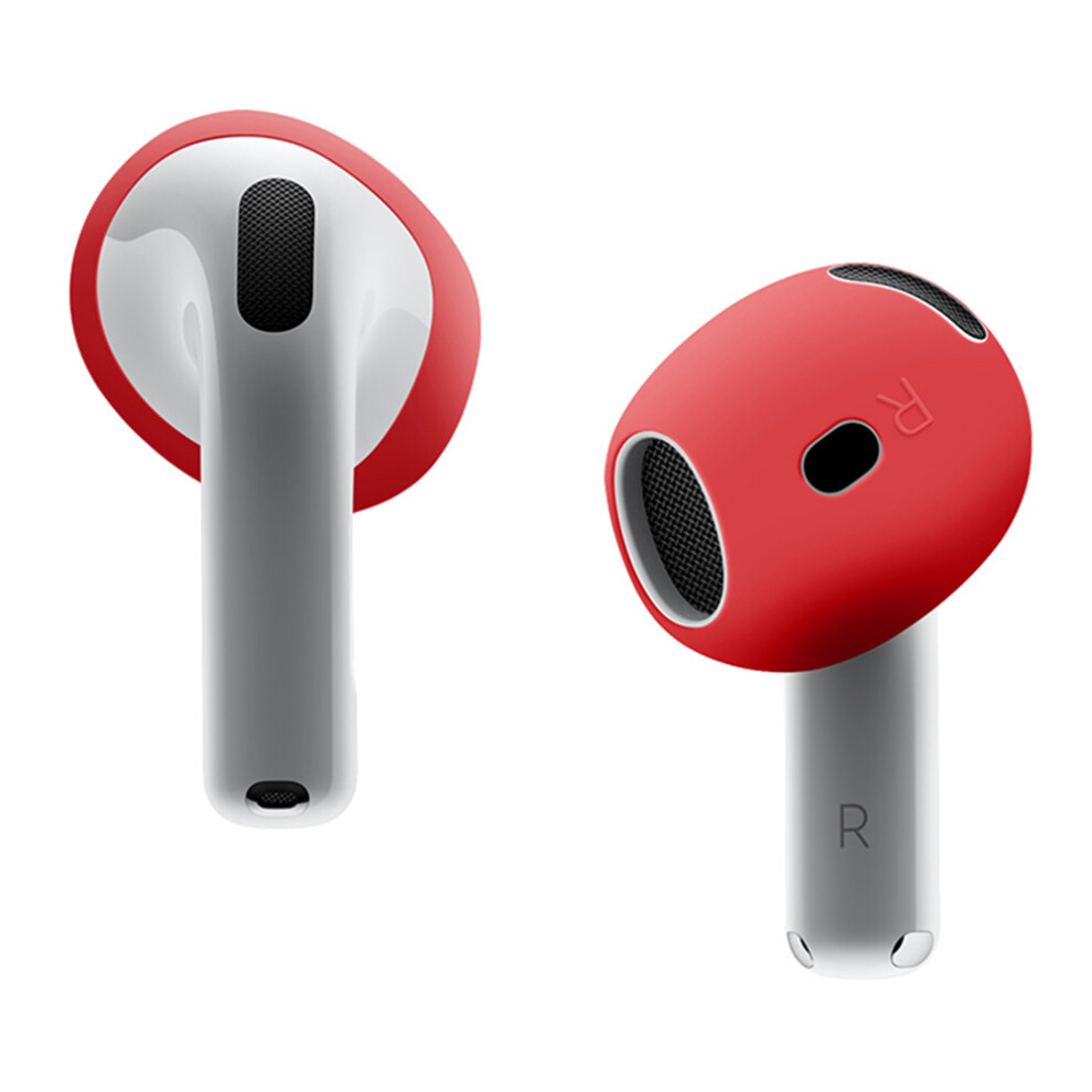 (Red) For Airpods 4 Earbuds Anti-Slip Silicone Cover Bluetooth-Compatible Earphones Earmuffs Ear Tips Red 6914285450594